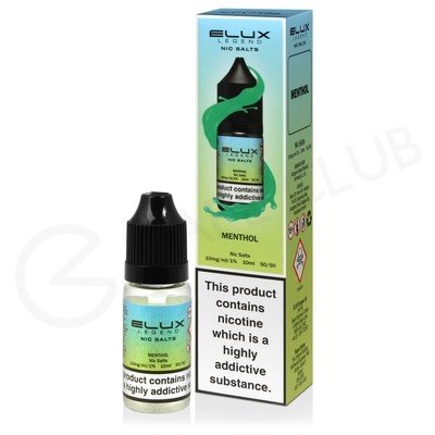 ELUX Menthol Nic Salt 10mg with a refreshing icy menthol flavour. ELUX Legend Menthol Nic Salt 10mg